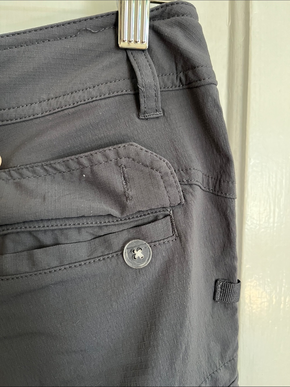 Prana Charcoal Hiking Pants with Utility Pockets and Elastic Ankle - Picture 4 of 6